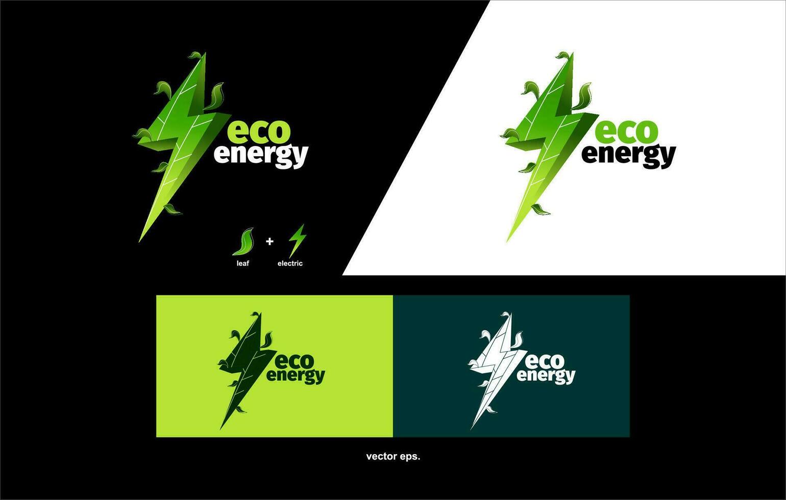 eco energy logo design vector