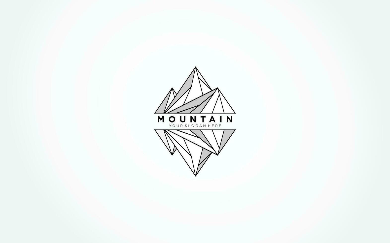 a logo for mountain design vector