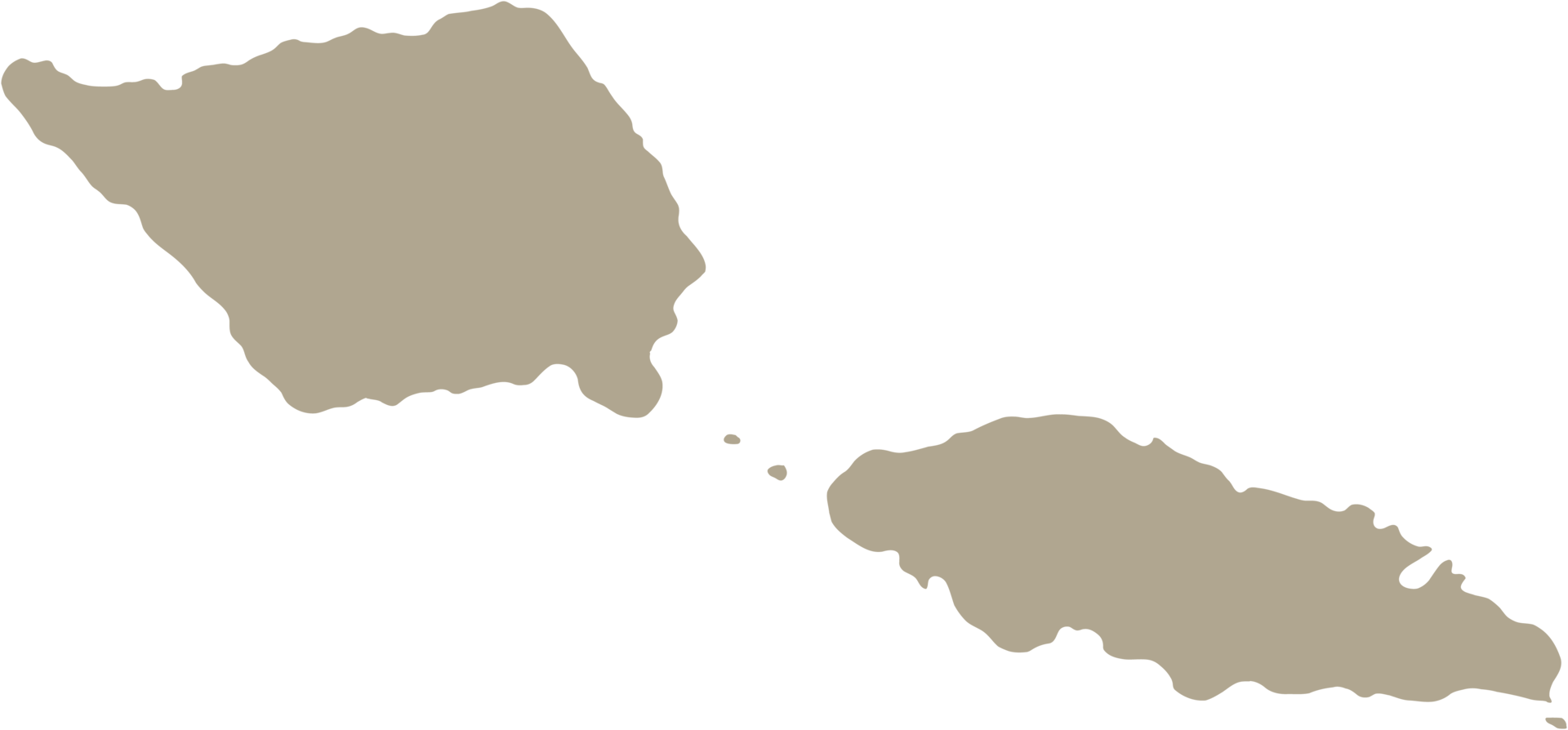 doodle freehand drawing of samoa island map. png