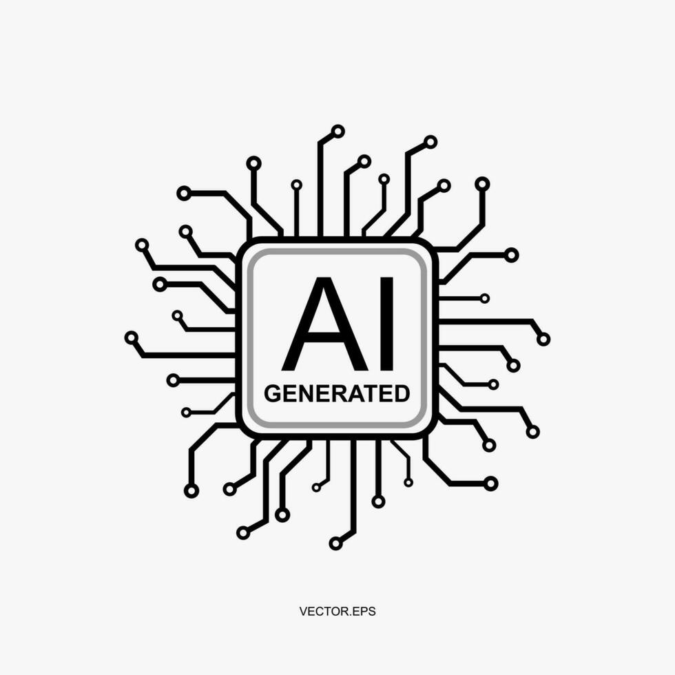 un negro y blanco logo para ai generado vector