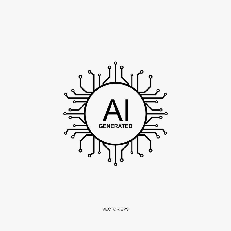 un logo para ai Generacion vector