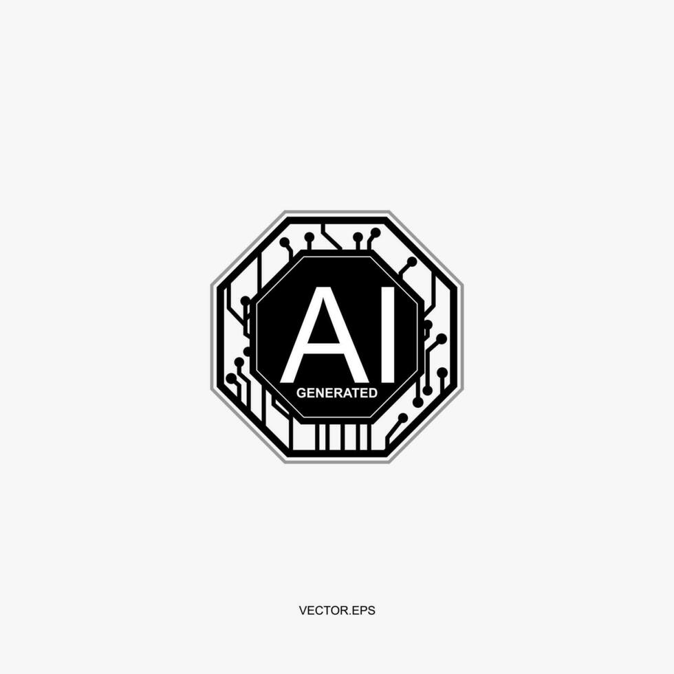 un negro y blanco logo para ai vector