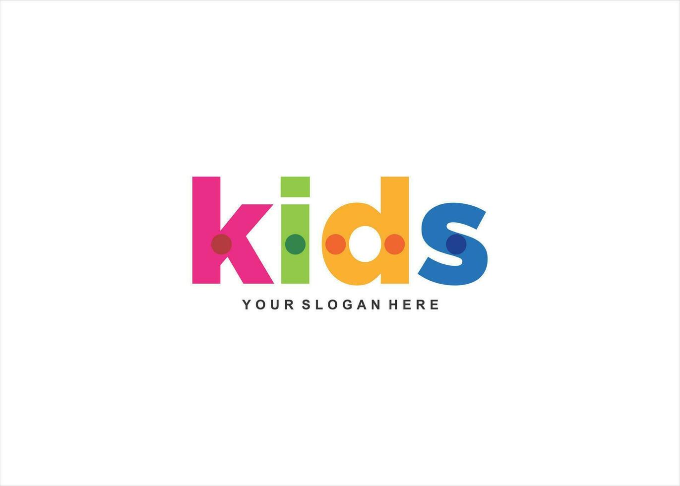 kids logo design template vector