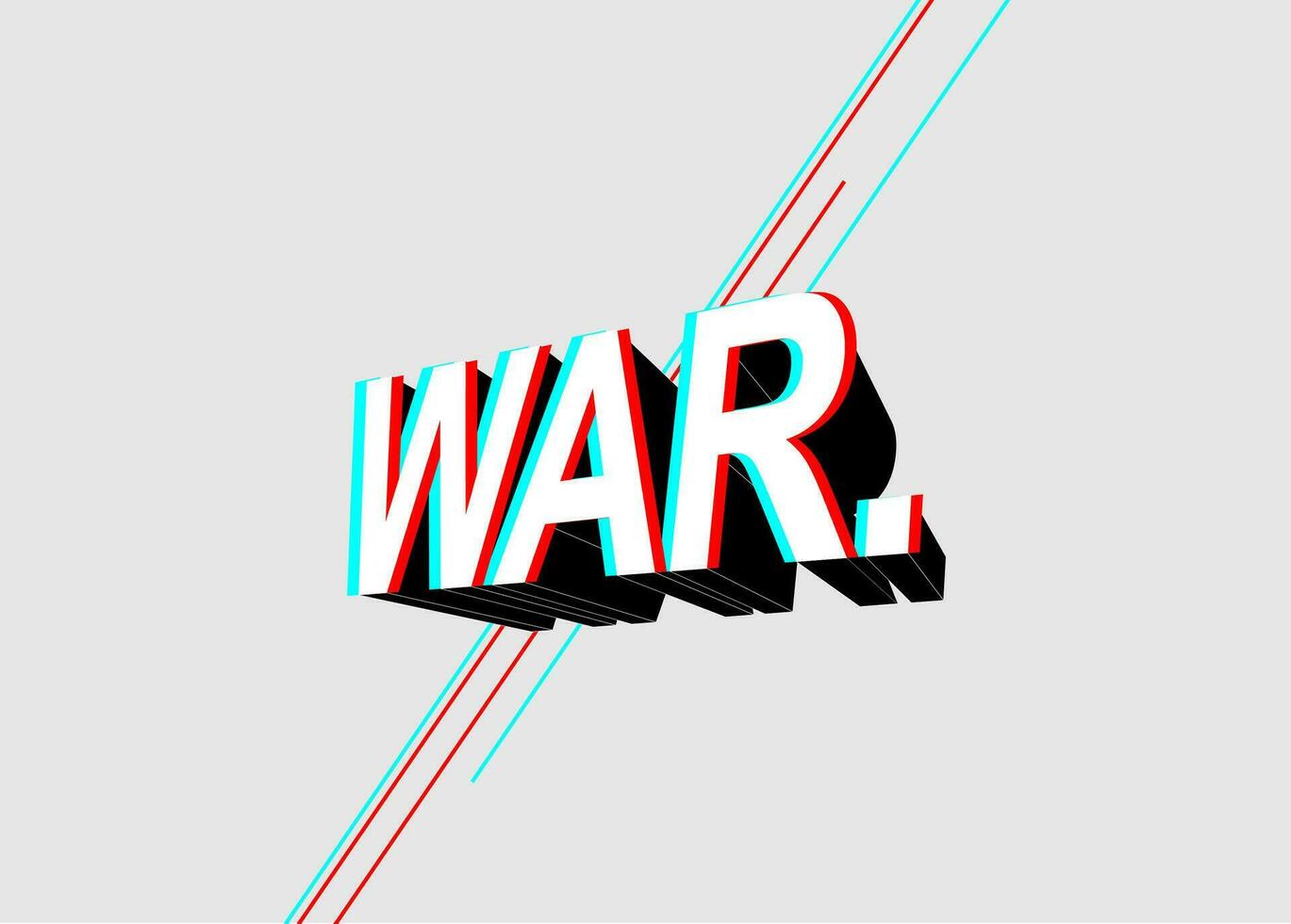 war text, with a minimalist design vector