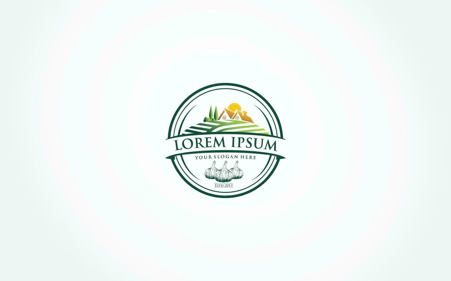 Illustration of a residential logo with natural, vector