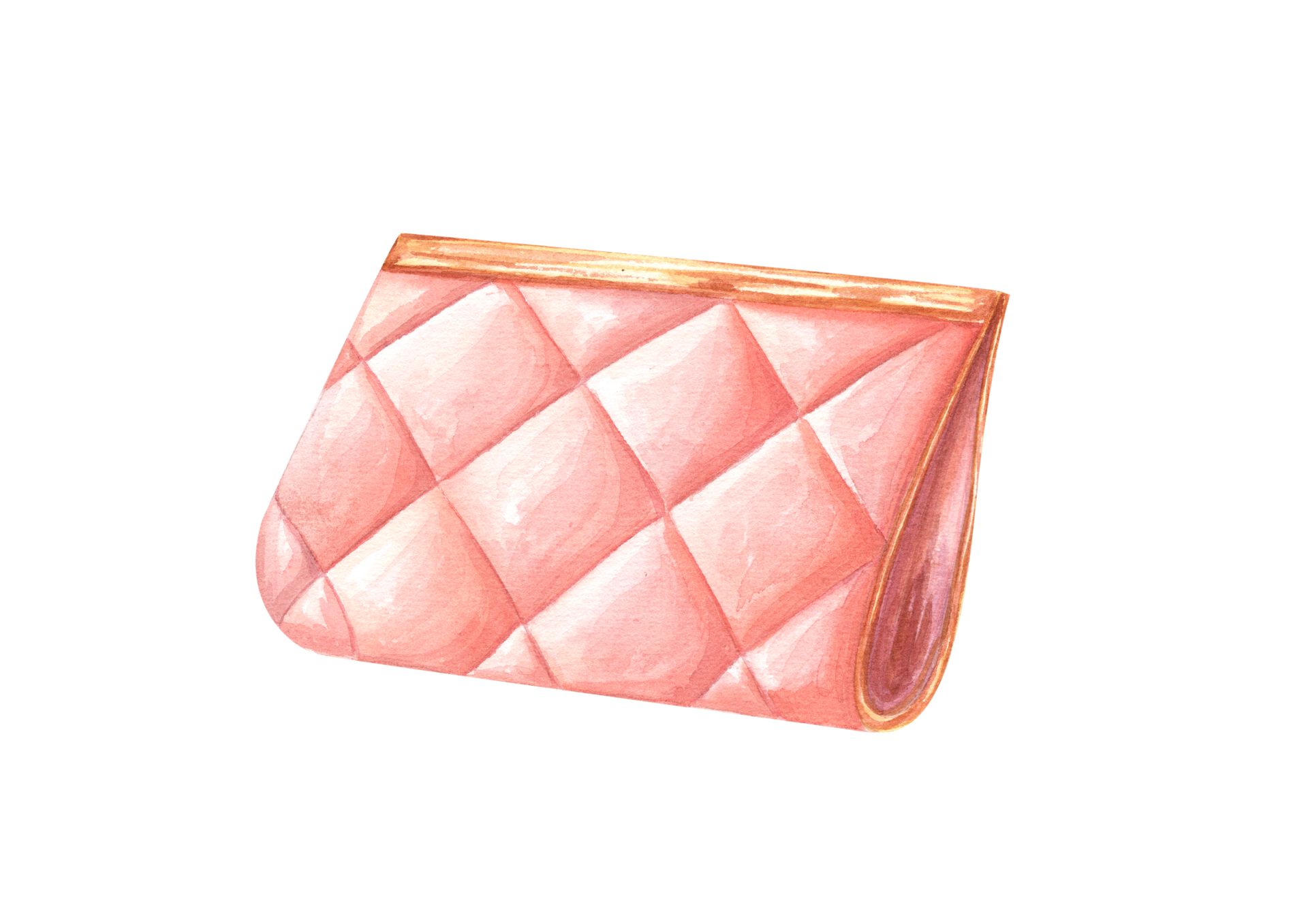 Pink Chanel bag illustration transparent background PNG clipart