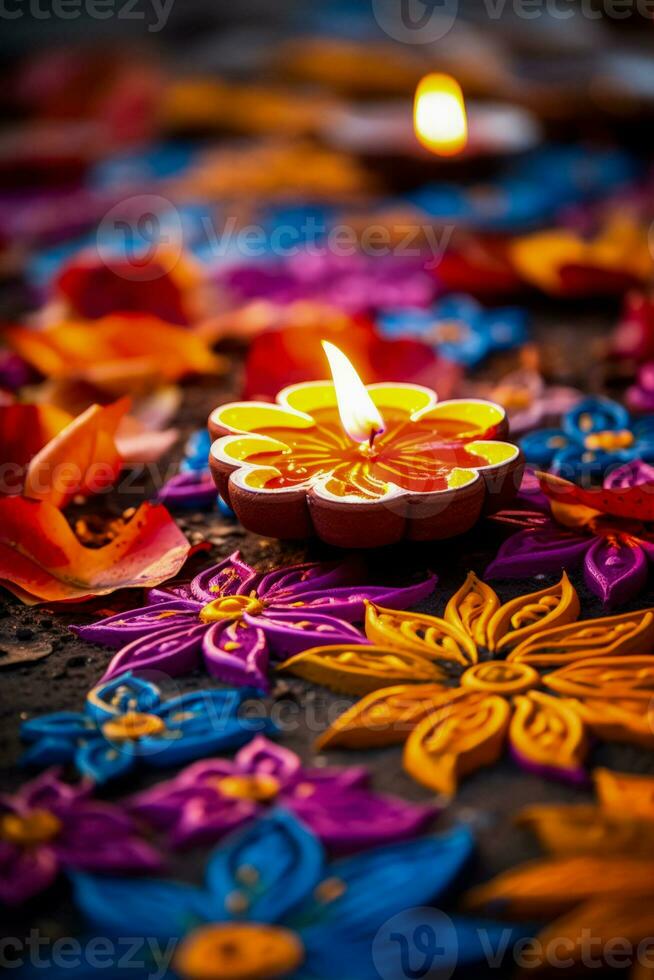 Light decoration for Diwali holiday photo