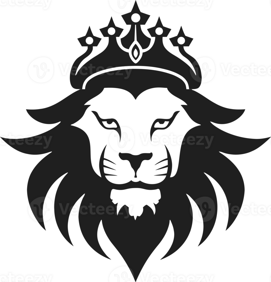 Lion Head in a Crown png