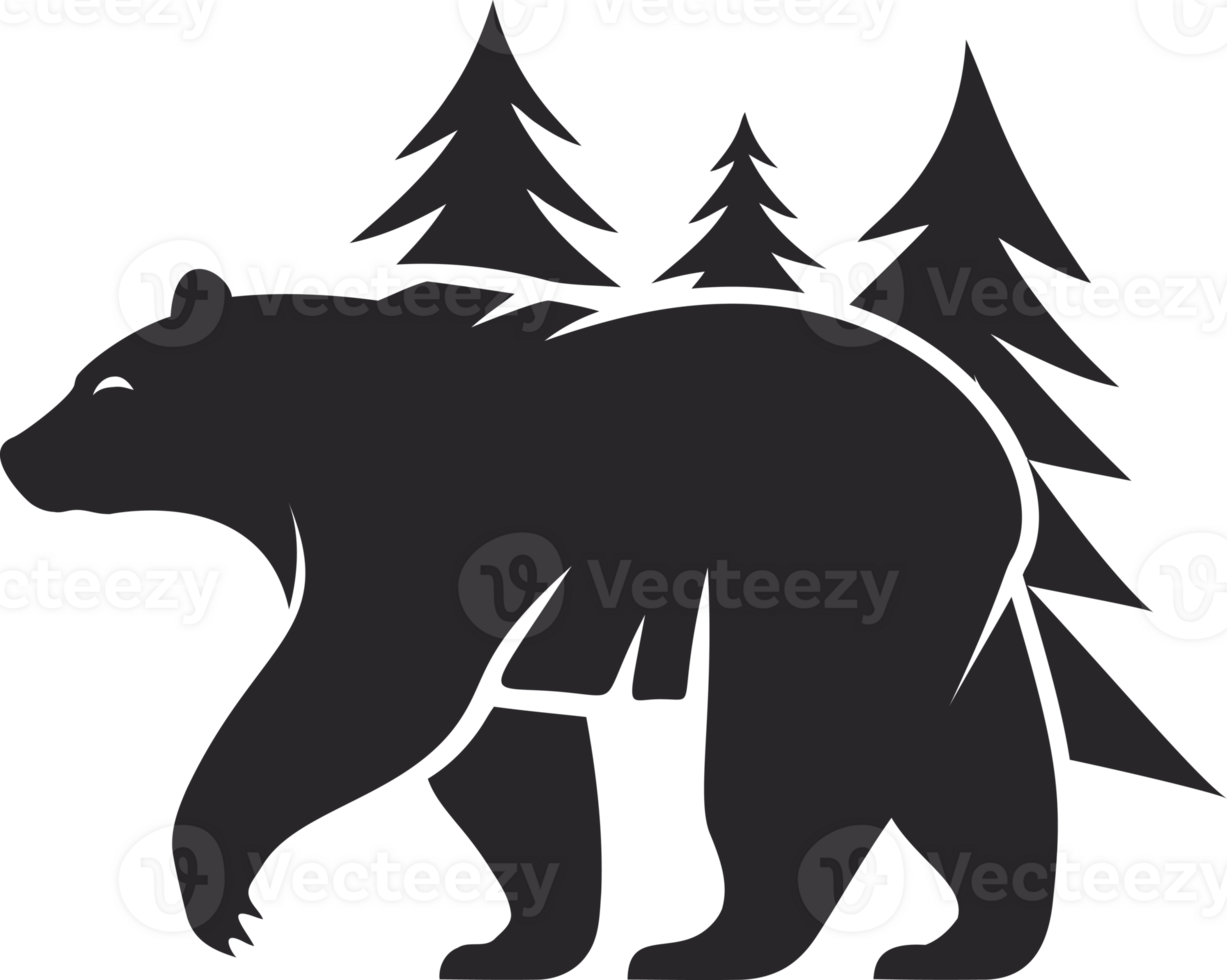 Bear in the forest icon png