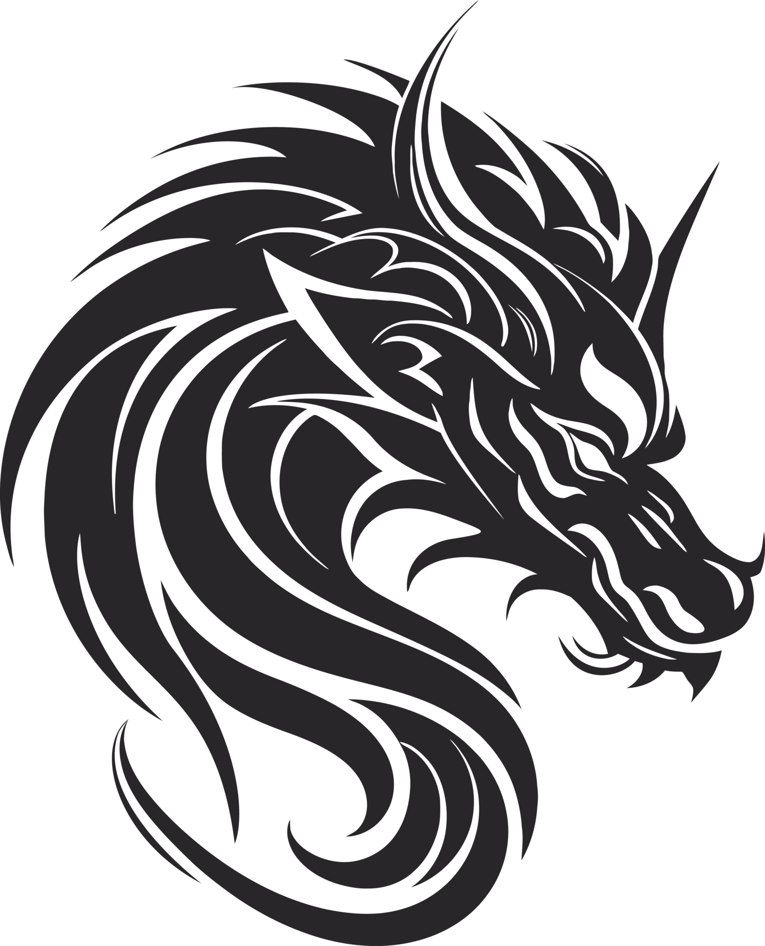 Chinese Dragon Head Illustration 28895174 PNG
