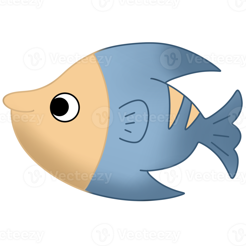 Hand drawn under the sea animal png