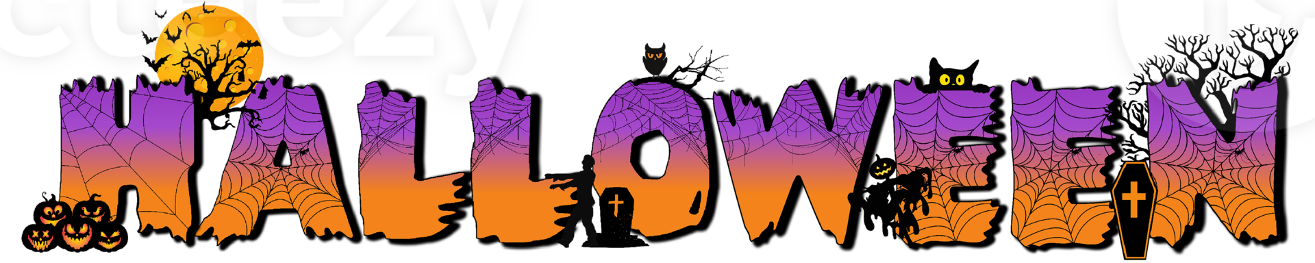 Happy Halloween text png