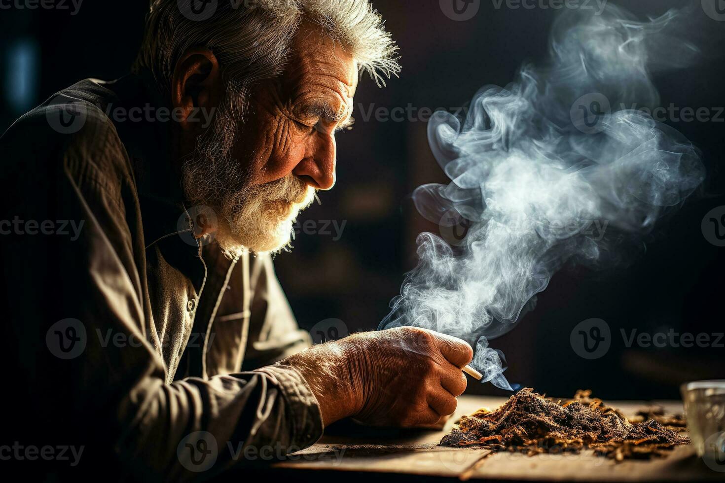 People suffering from smoking related illnesses 28895625 Stock Photo at