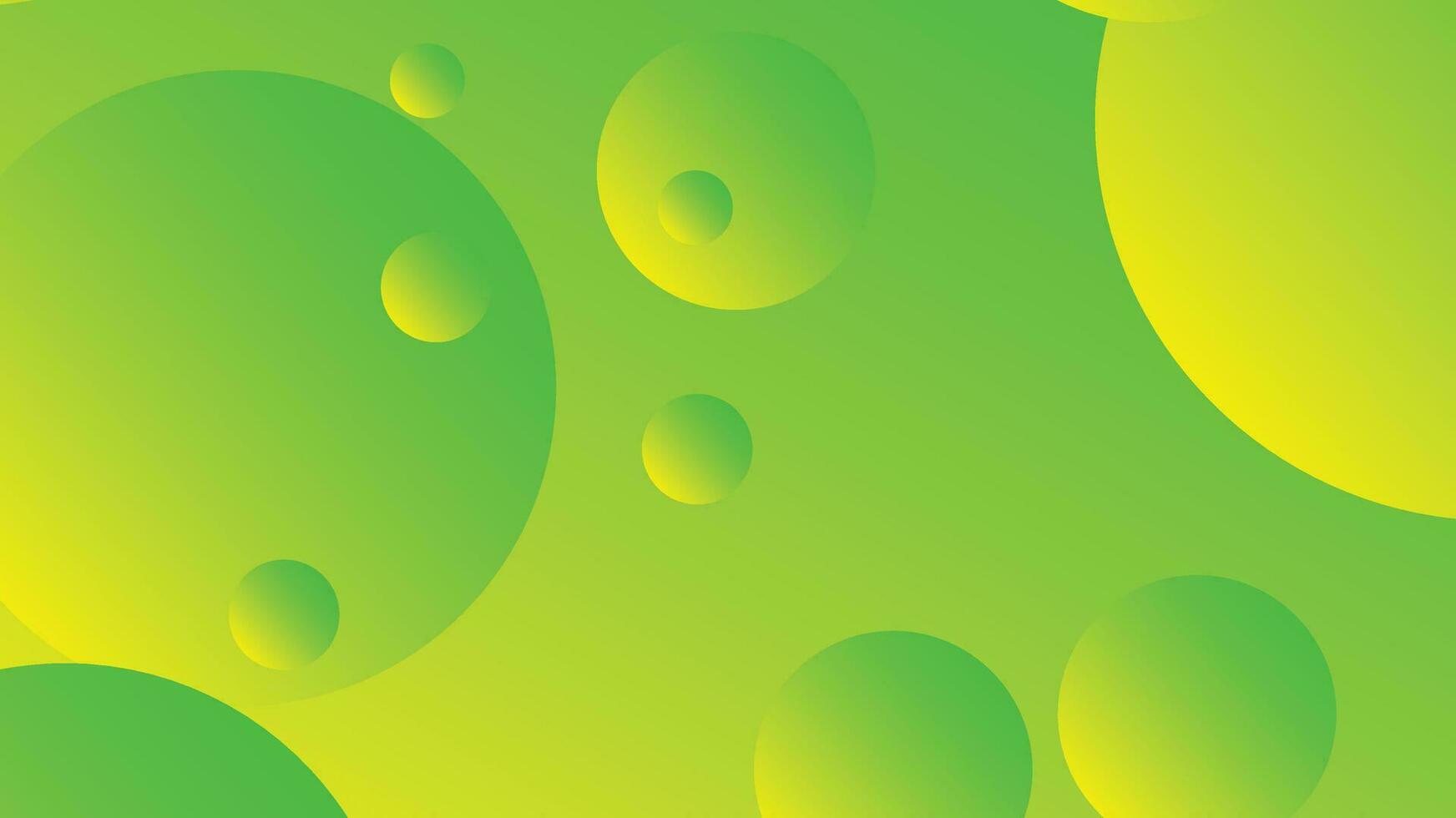 Green and yellow abstract circle gradient modern graphic background vector