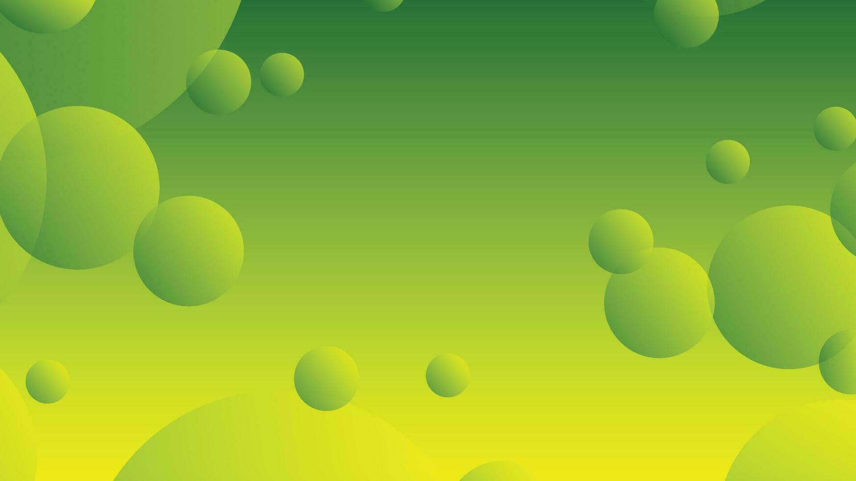 Green and yellow abstract circle gradient modern graphic background vector