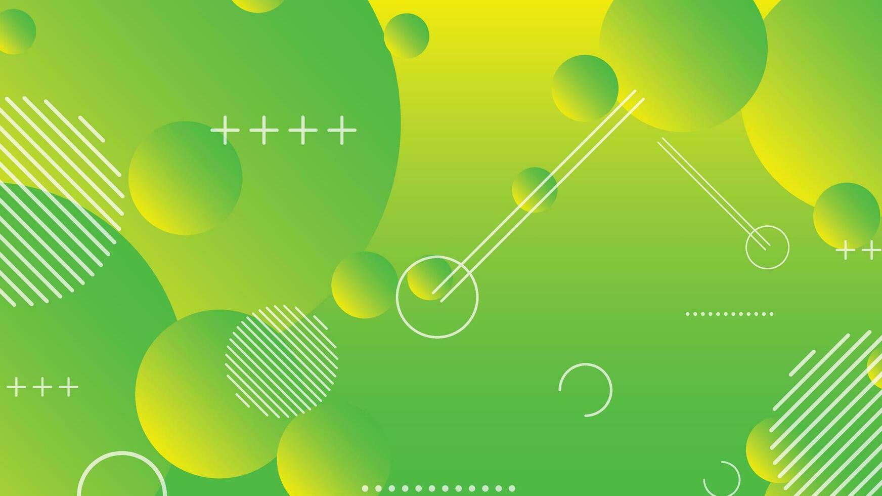 Green and yellow abstract circle gradient modern graphic background vector