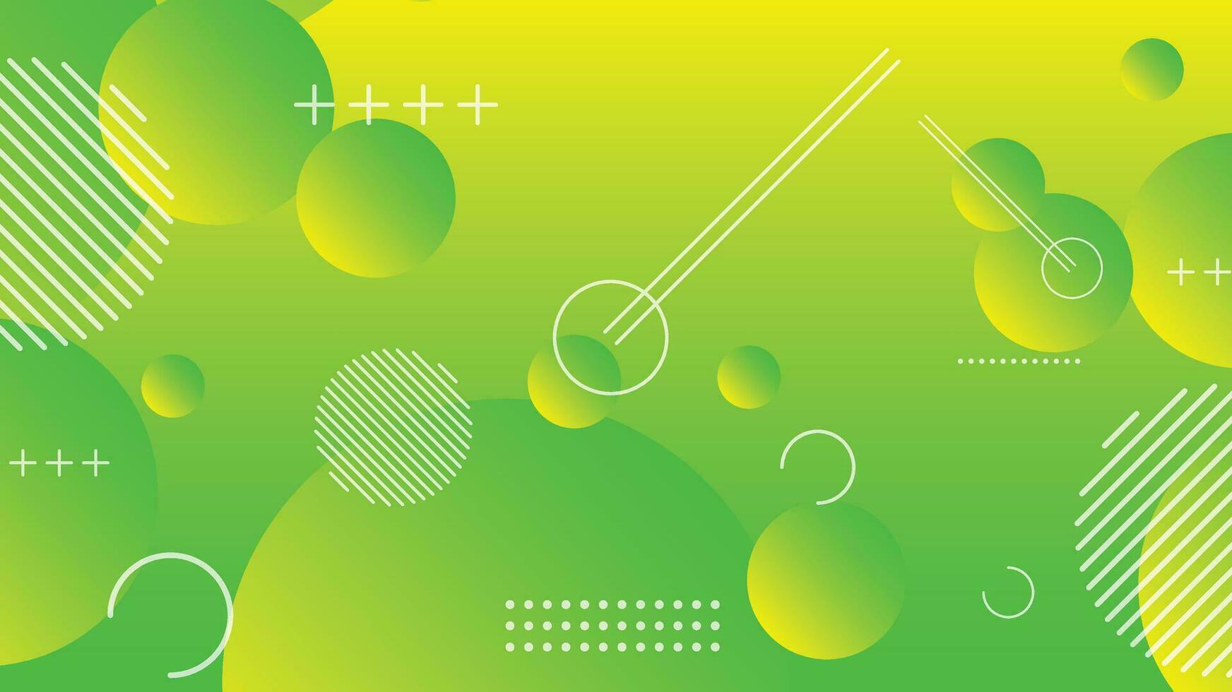 Green and yellow abstract circle gradient modern graphic background vector