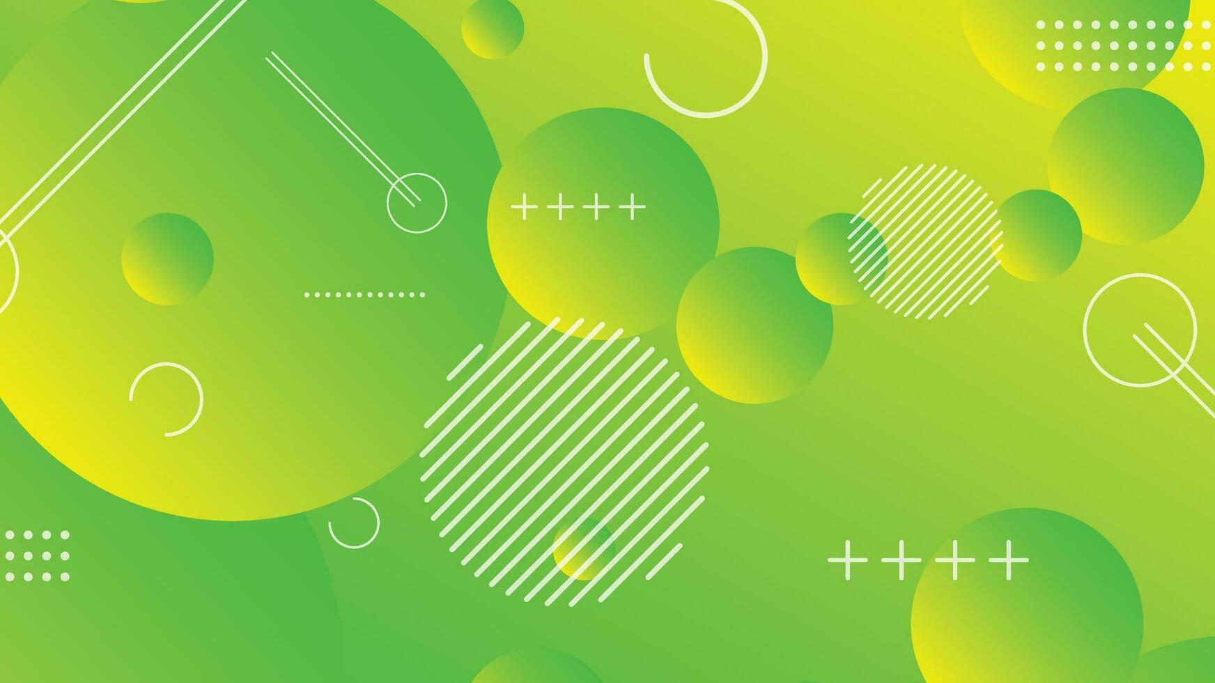 Green and yellow abstract circle gradient modern graphic background vector
