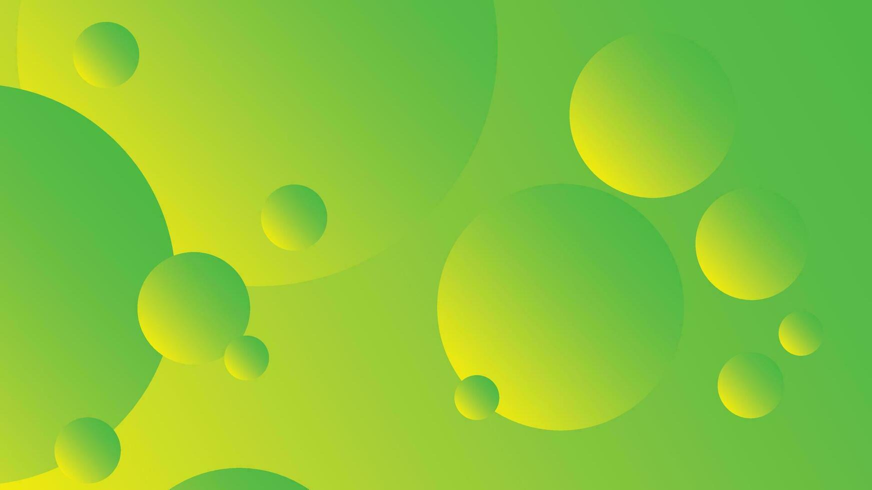 Green and yellow abstract circle gradient modern graphic background vector