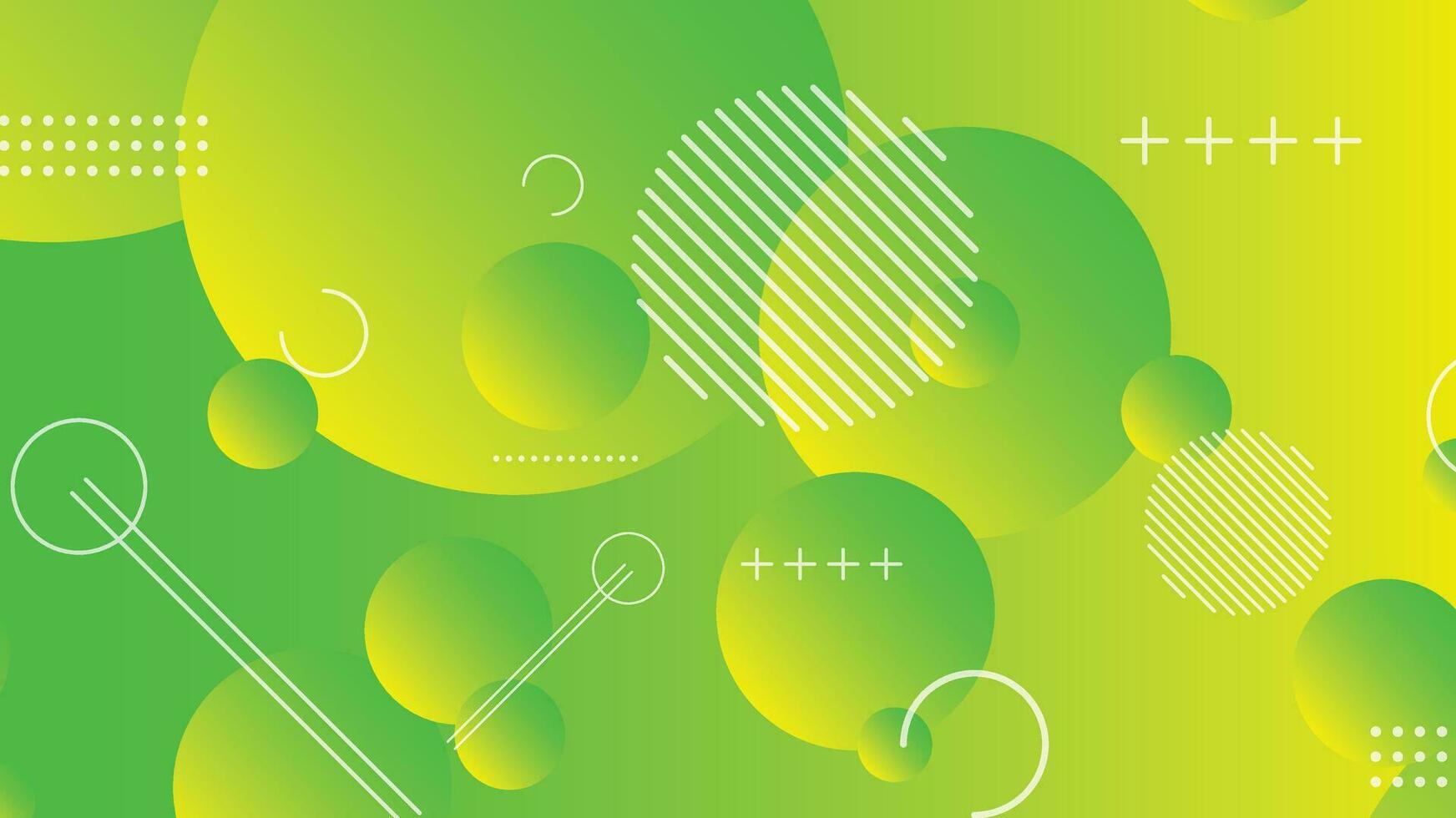 Green and yellow abstract circle gradient modern graphic background vector