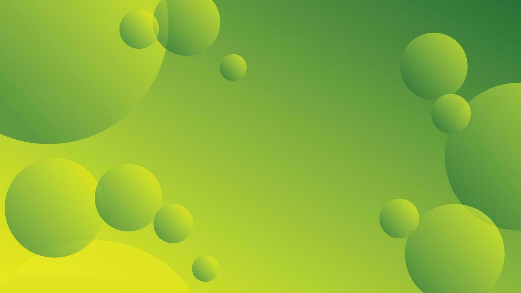 Green and yellow abstract circle gradient modern graphic background vector