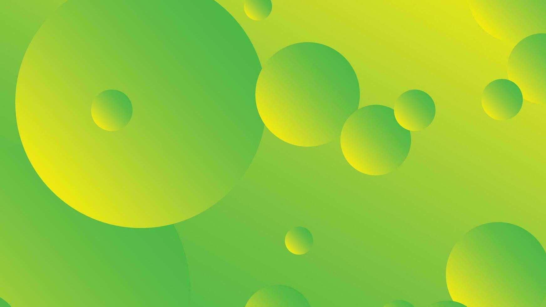 Green and yellow abstract circle gradient modern graphic background vector