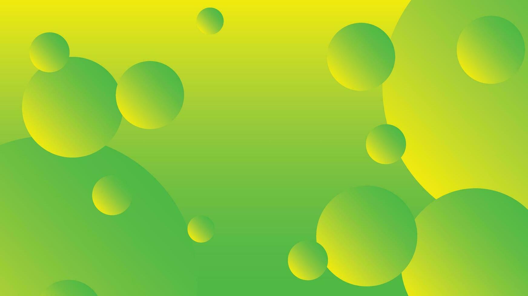 Green and yellow abstract circle gradient modern graphic background vector