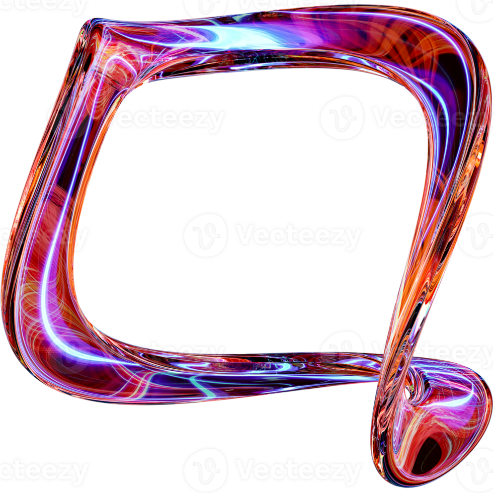 Abstract Lightning In Glass Shapes png