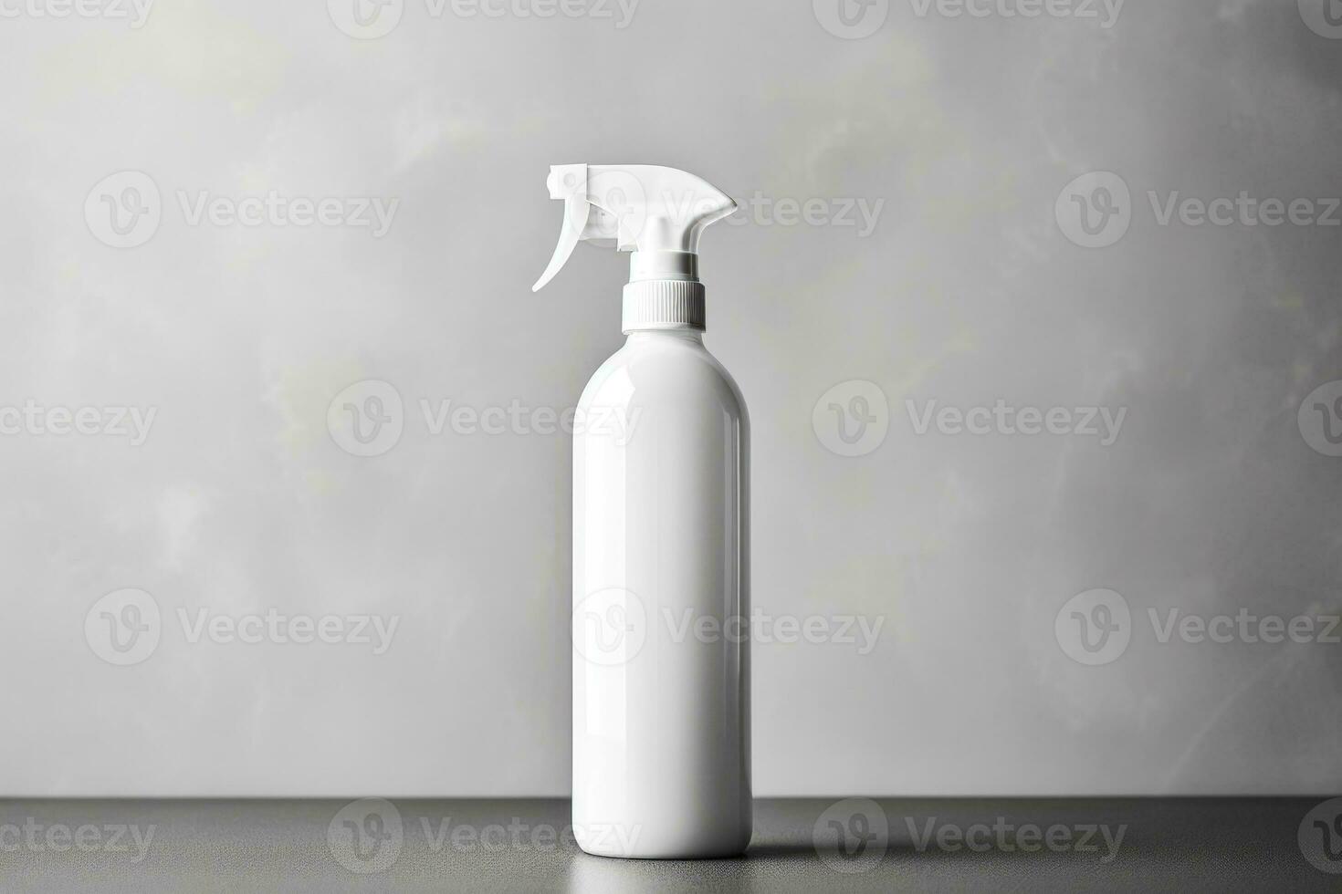 Monochromatic cleaning spray bottle portrayal minimalist design background with empty space for text photo