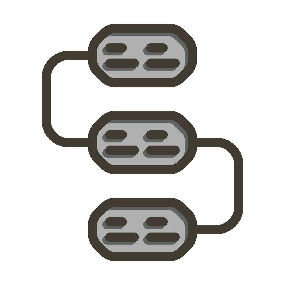 Steps Vector Thick Line Filled Colors Icon For Personal And Commercial Use.