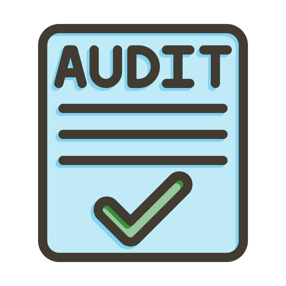 Auditor Vector Thick Line Filled Colors Icon For Personal And Commercial Use.