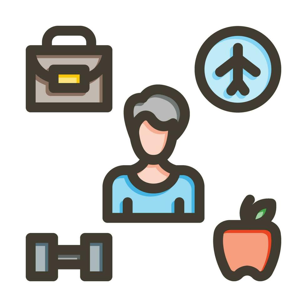 Lifestyle Vector Thick Line Filled Colors Icon For Personal And Commercial Use.