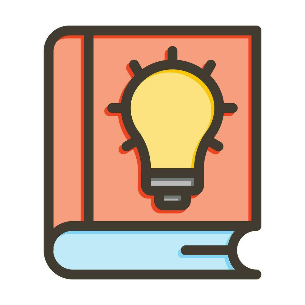 Knowledge Vector Thick Line Filled Colors Icon For Personal And Commercial Use.