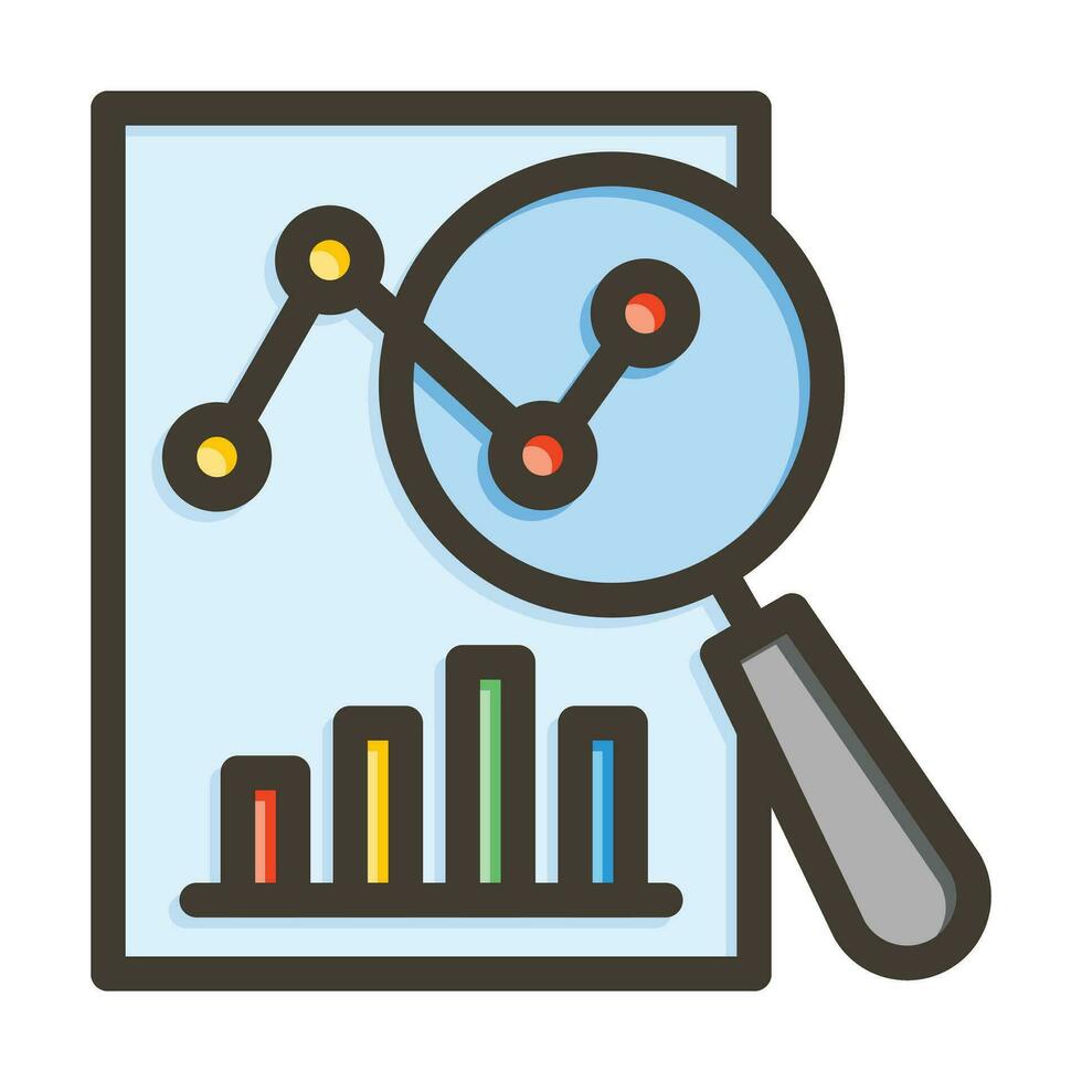 Research Vector Thick Line Filled Colors Icon For Personal And Commercial Use.