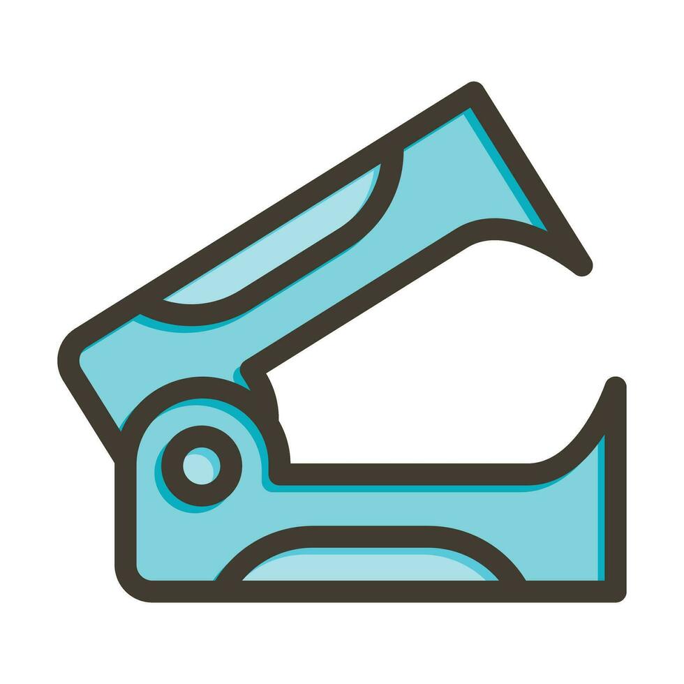 Stapler Remover Vector Thick Line Filled Colors Icon For Personal And Commercial Use.