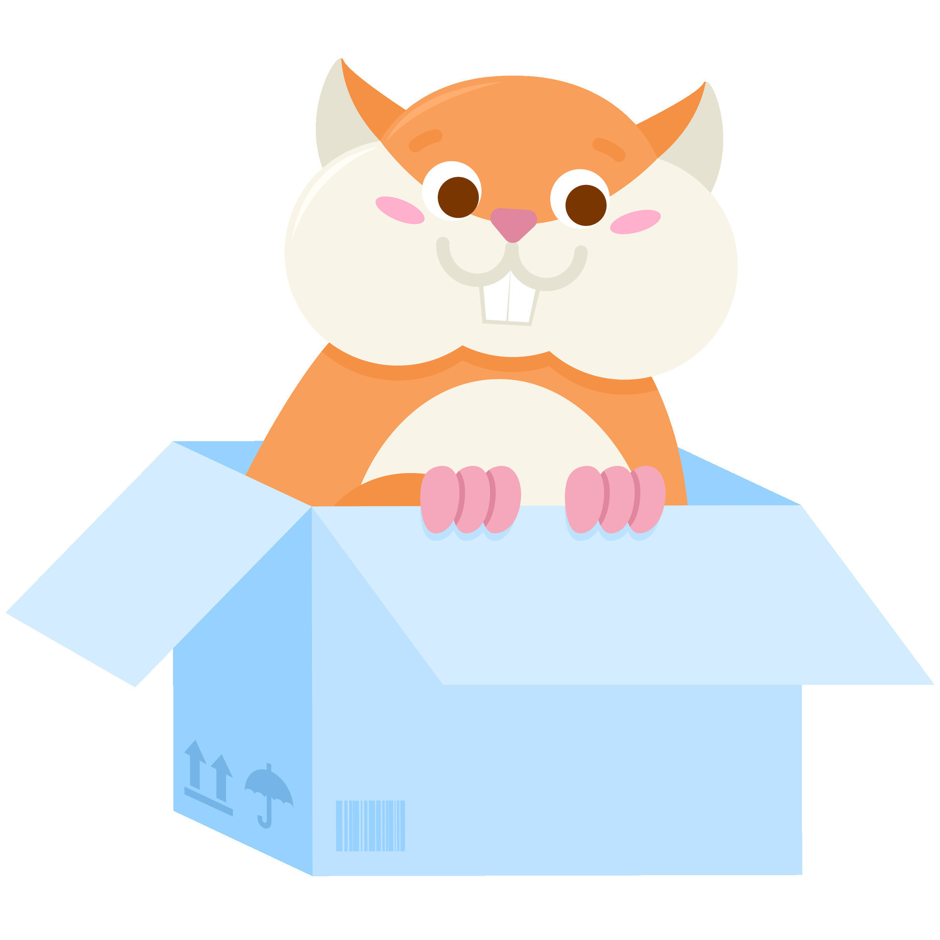 Homeless Hamster in Cardboard Box Concept 28896464 Vector Art at Vecteezy