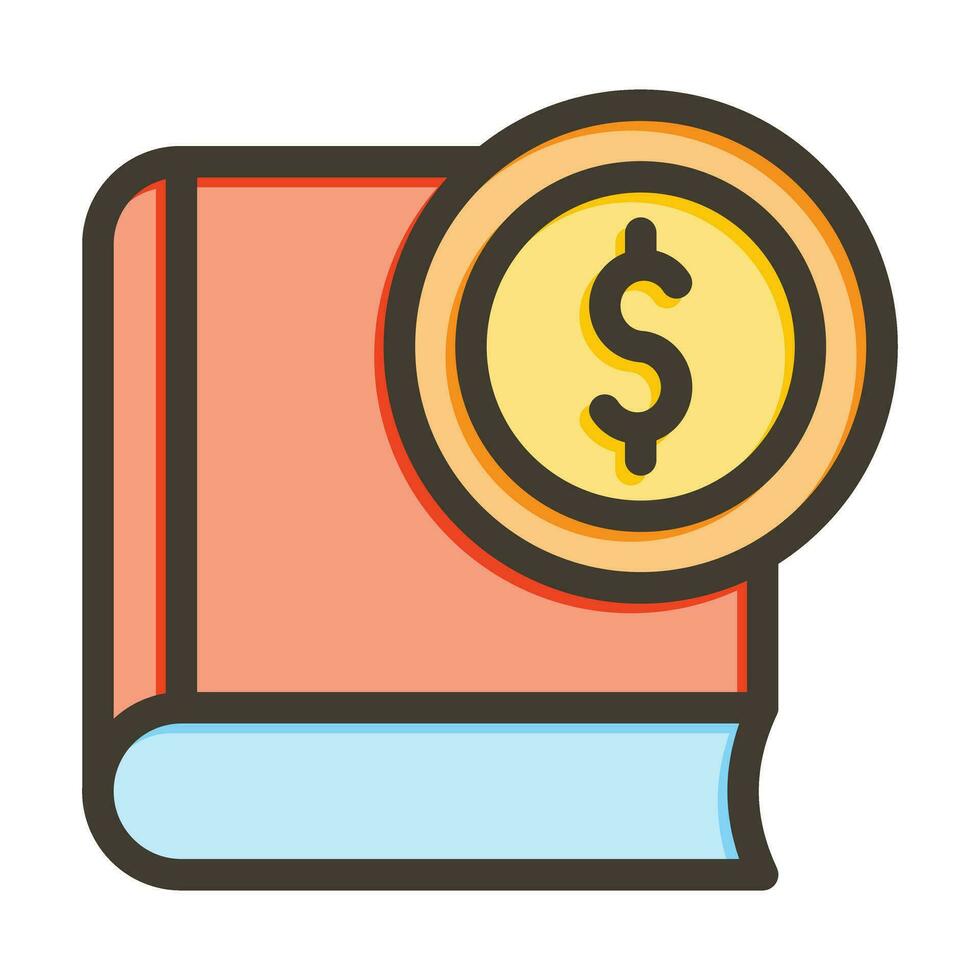 contabilidad libro vector grueso línea lleno colores icono para personal y comercial usar.