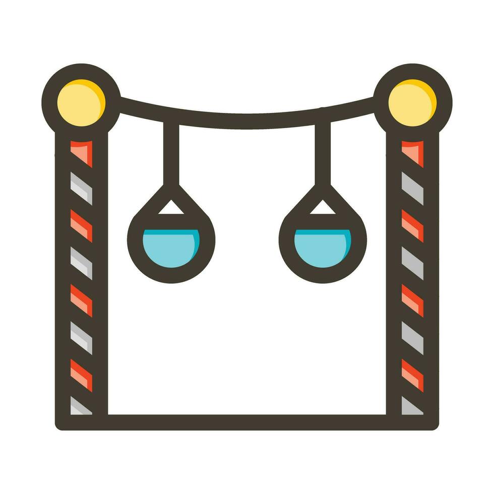 Trapeze Vector Thick Line Filled Colors Icon For Personal And Commercial Use.