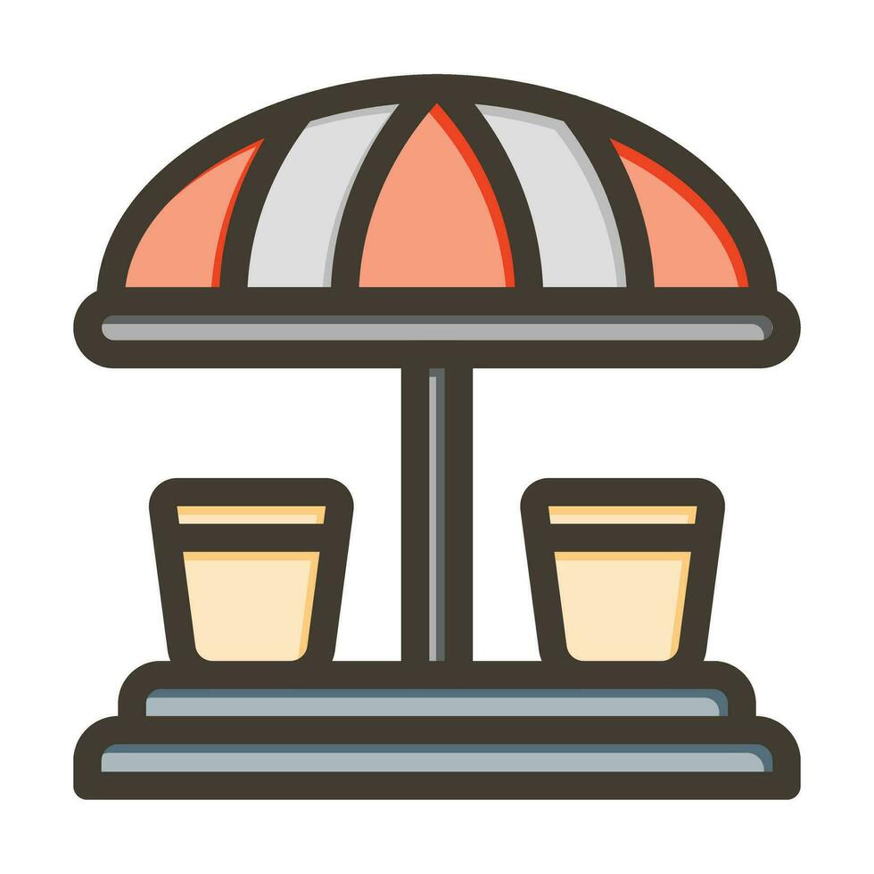 Carousel Cup Vector Thick Line Filled Colors Icon For Personal And Commercial Use.