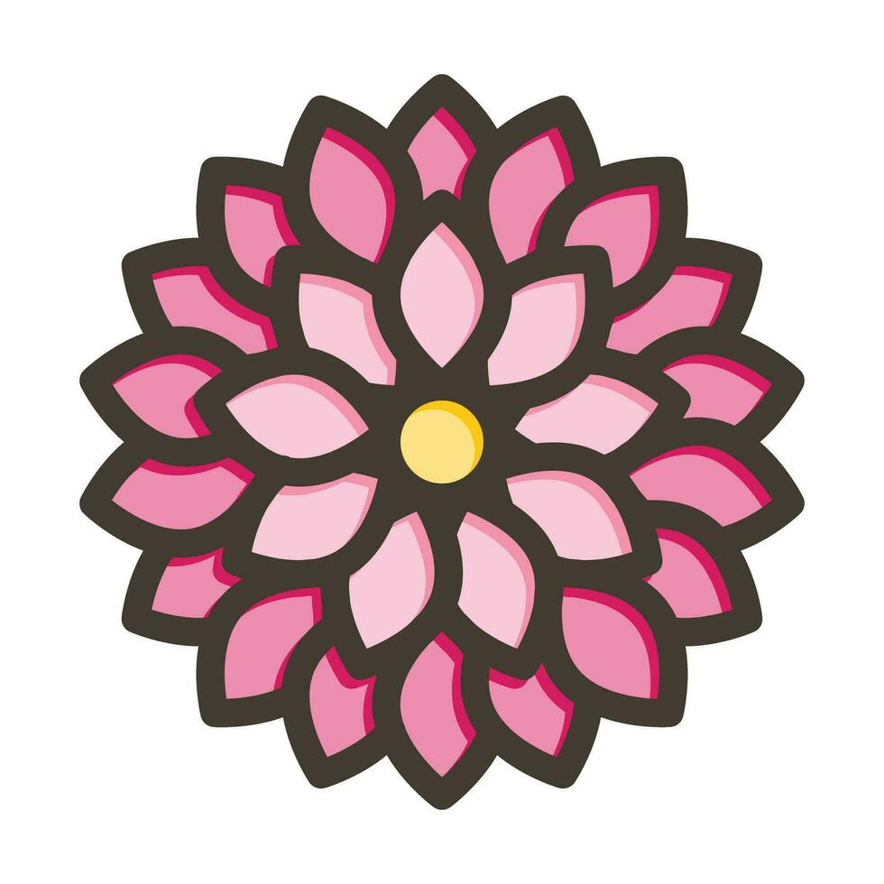 Blossom Vector Thick Line Filled Colors Icon For Personal And Commercial Use.