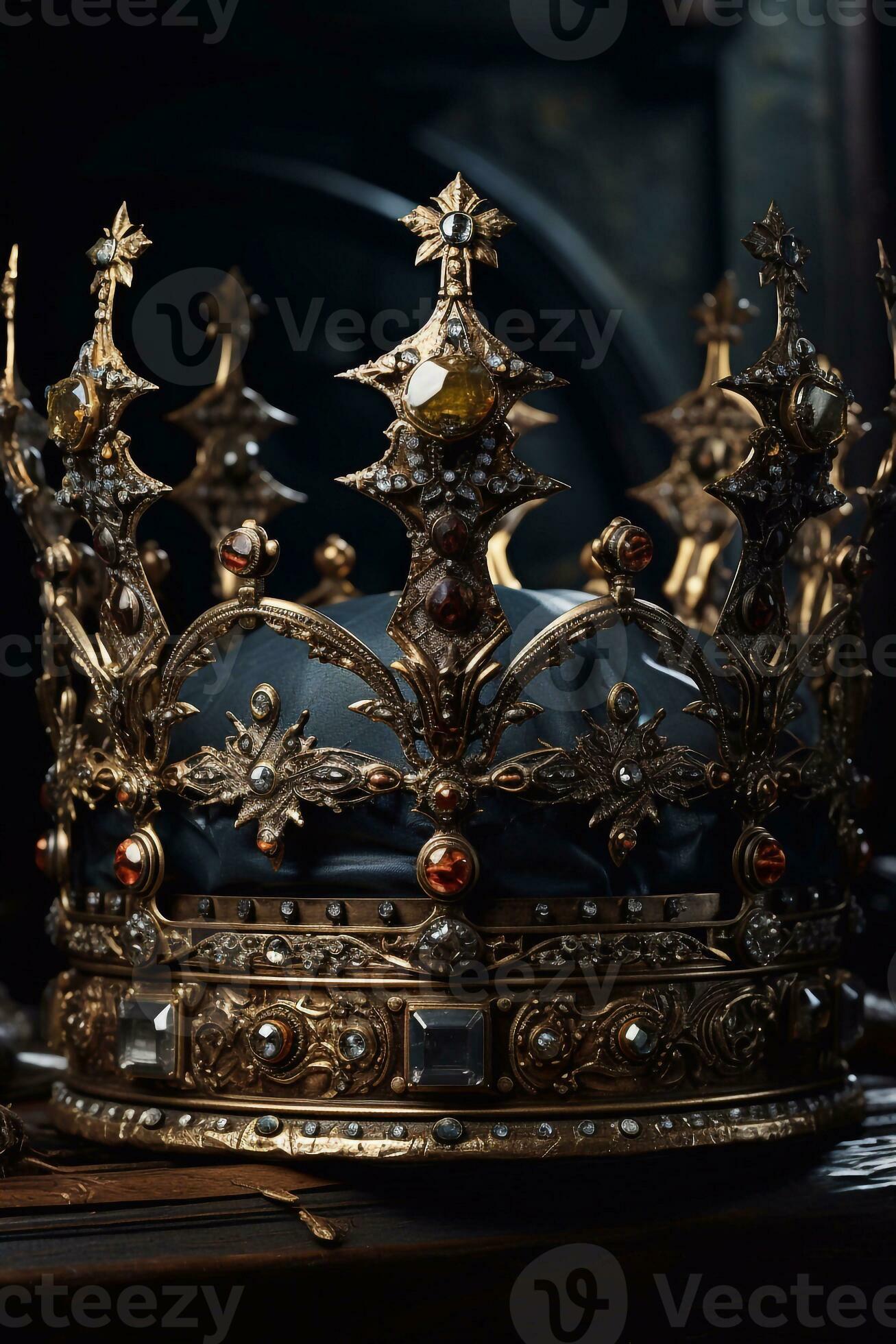 Portrait of a king crown with dark background Generative AI 28896799