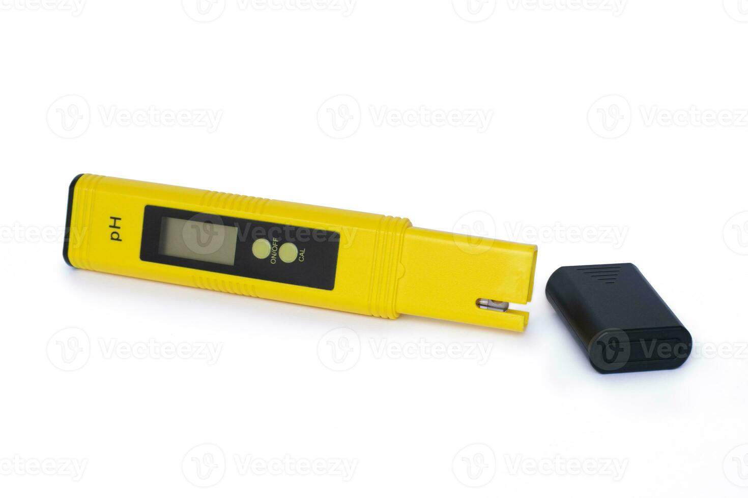 Electronic pH meter tester pen on a white background. photo