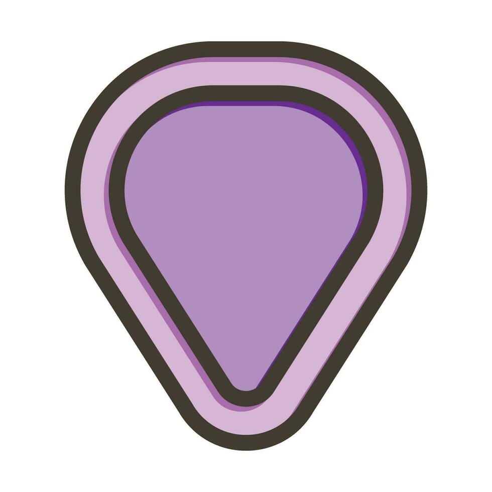 Plectrum Vector Thick Line Filled Colors Icon For Personal And Commercial Use.