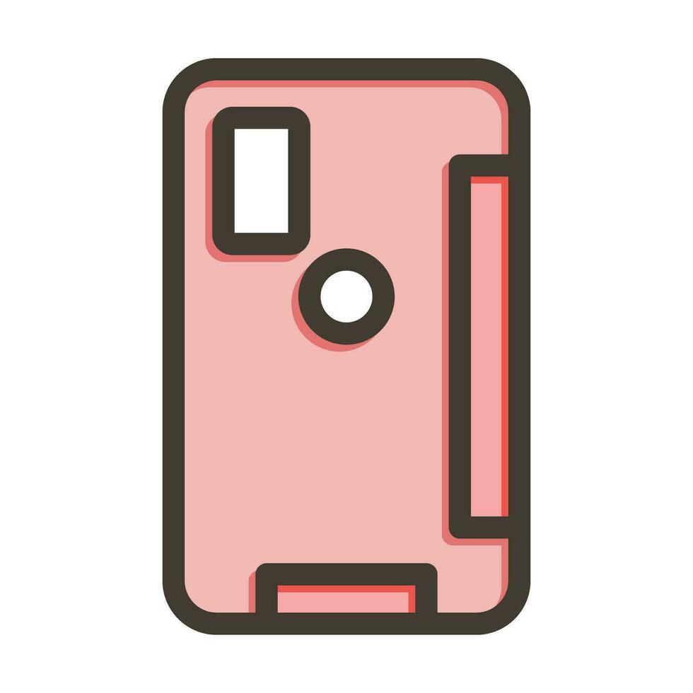 teléfono caso vector grueso línea lleno colores icono para personal y comercial usar.