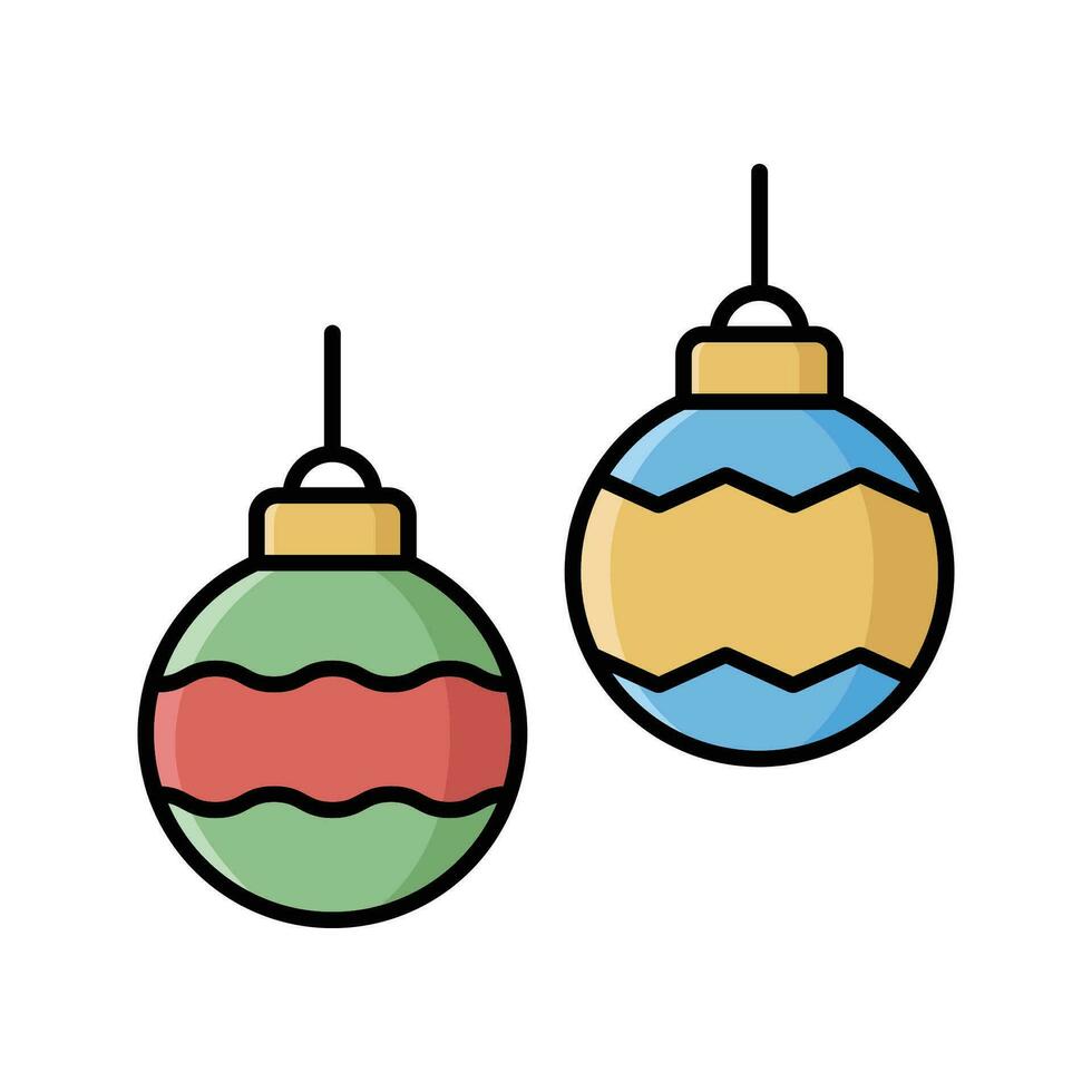 Navidad pelota icono vector diseño modelo sencillo y limpiar