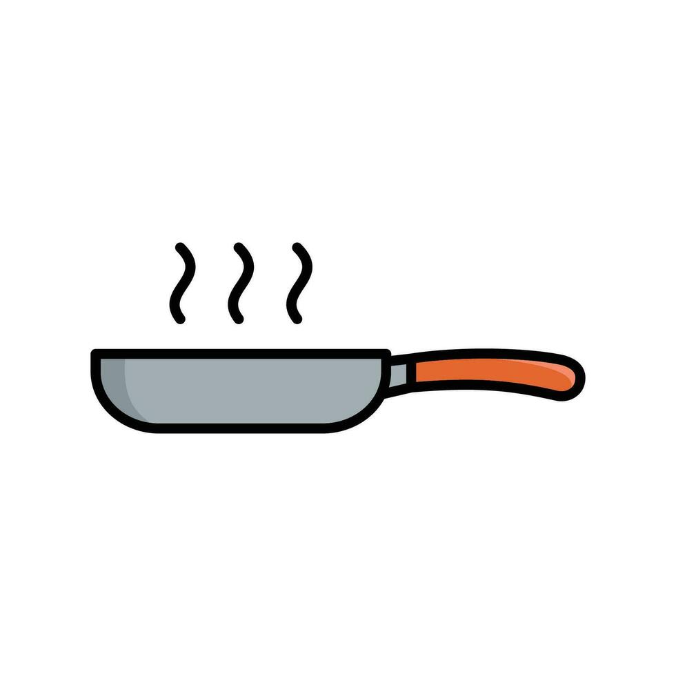 fritura pan icono vector diseño modelo en blanco antecedentes