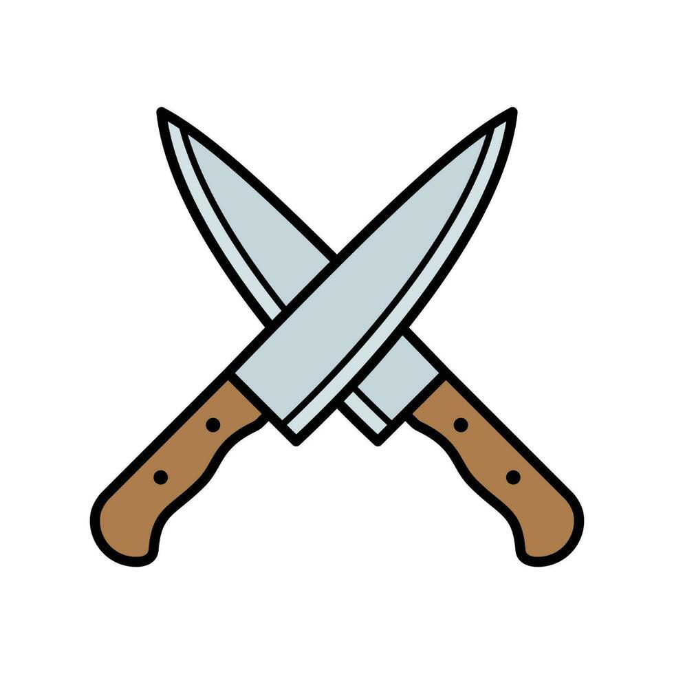 cuchillo icono vector diseño modelo sencillo y limpiar