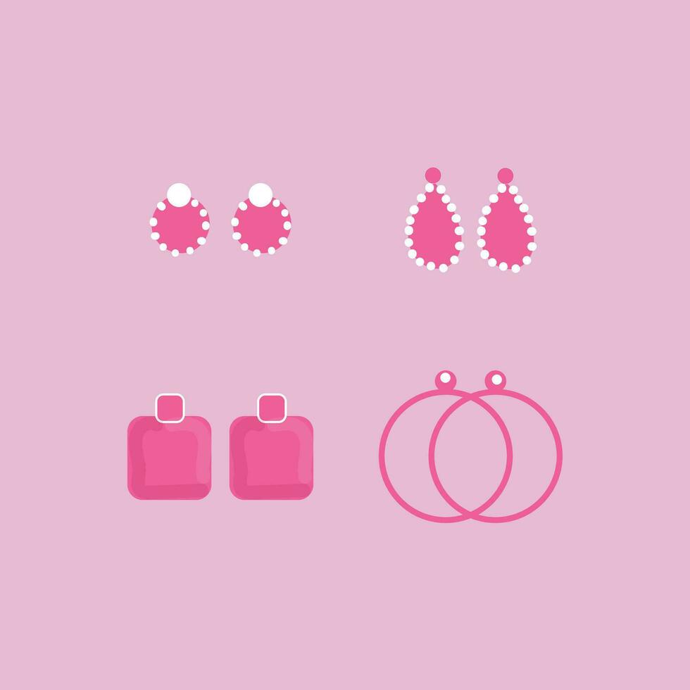 Barbie pendientes conjunto vector