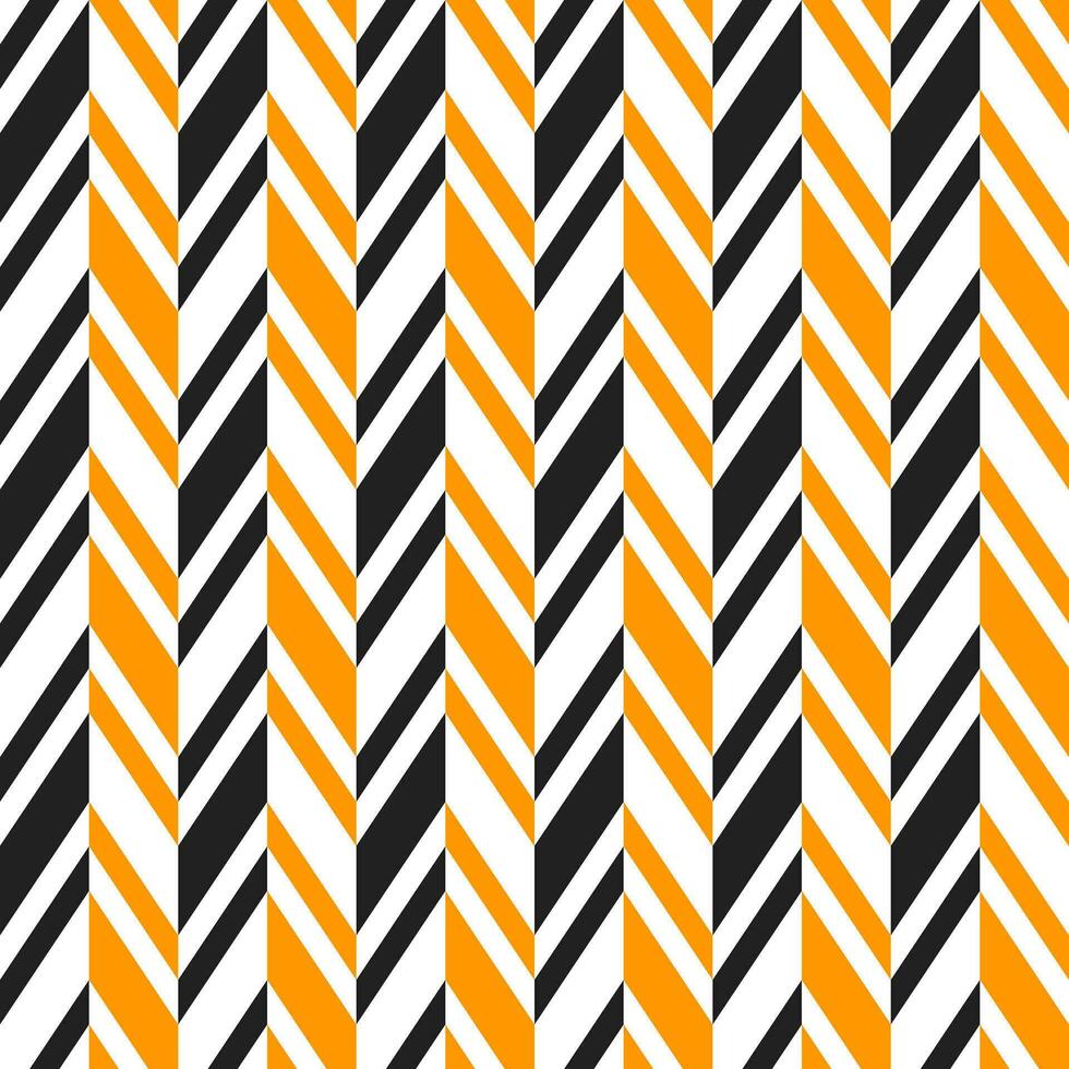 Orange and black herringbone pattern. Herringbone vector pattern. Seamless geometric pattern for clothing, wrapping paper, backdrop, background, gift card.