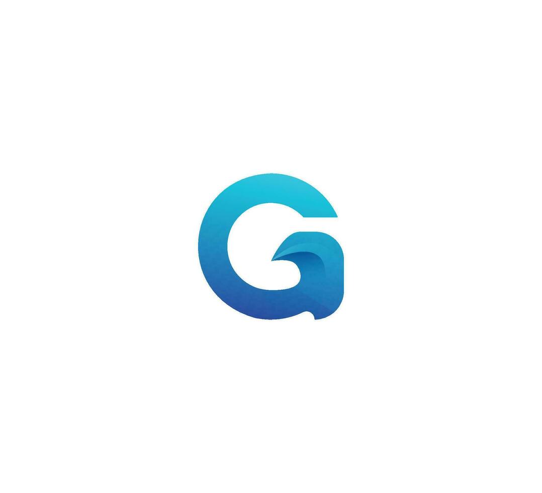 Modern G letter mark logo vector